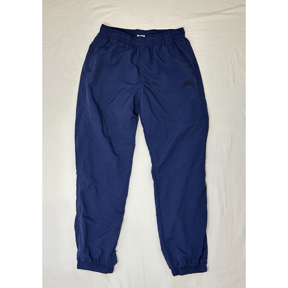Vintage Niki SB Windbreaker Track Pants Mens Medium Navy Blue Mesh Lined Y2K - Picture 4 of 13